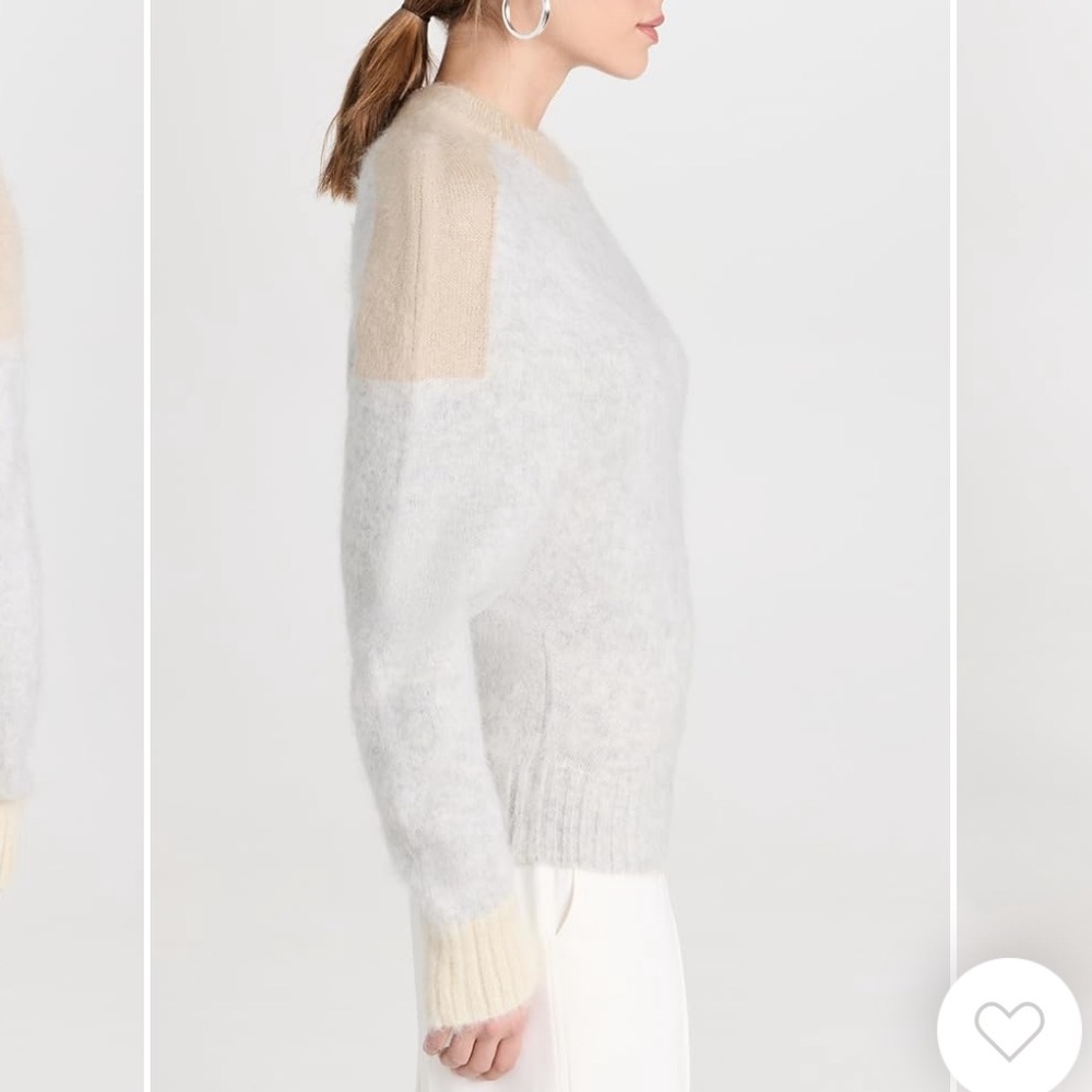 PROENZA SCHOULER NWT Patti Brushed Mohair Silk Slouch Sweater Asymmetrical M - Picture 3 of 11
